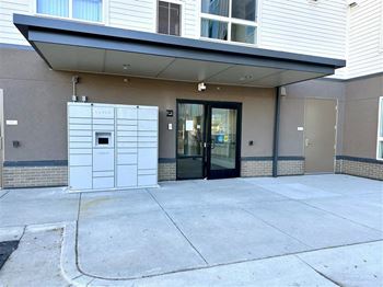Main entry and package lockers